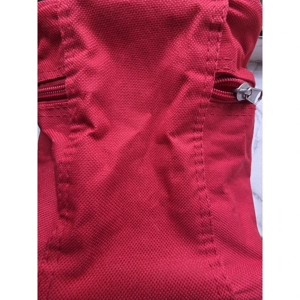 New Cosmetic Bag Women Red Sz: 6.5in x 5.5in x 6.5in Waterproof Canvas Zippered